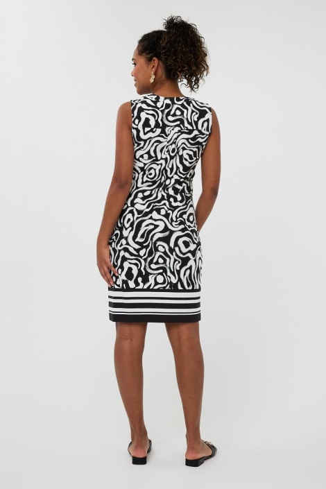 EsQualo dress slv/lss beads playful prin